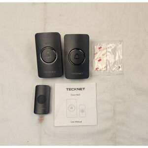 TECKNET Wireless Cordless Doorbell Plug-in Kit IP65 Waterproof 1000ft 60 Chimes